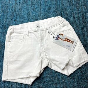 Levi's Denizen White Weekend Denim Shorts Adjustable Waist